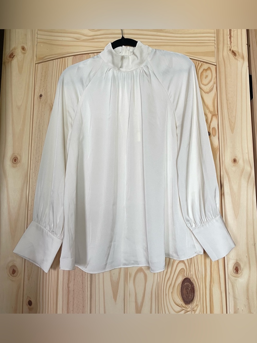 H&M Ivory Satin Blouse